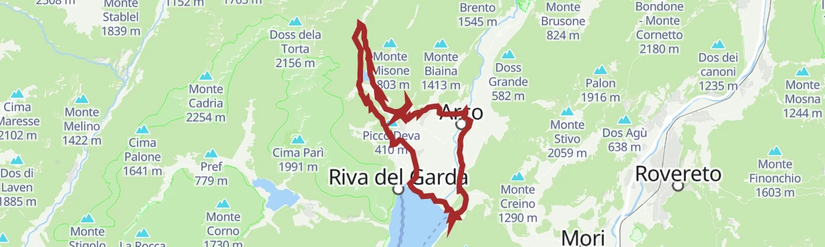 Route map: Lago di Tenno Gravel Tour